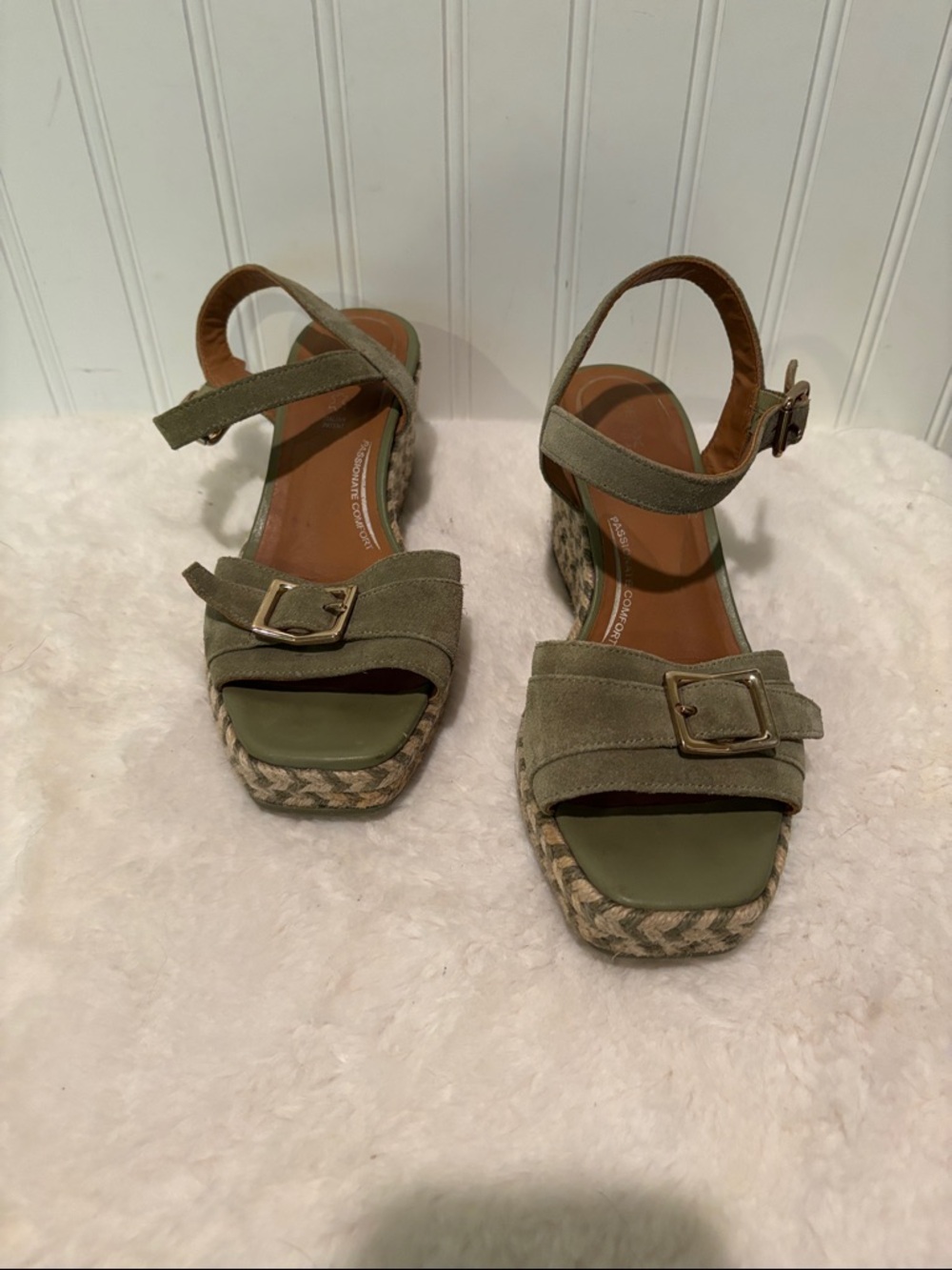 Geox Suede D Panarea Espadrille Wedge Sandal Size 37
